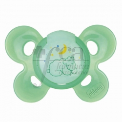 CHICCO SILICONE PACIFIER PHYSIO COMFORT ANATOMICAL 6-12M LUMINOUS