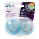 AVENT 2 NIGHT ORTHODONTIC SOOTHERS SILICONE 6-18M