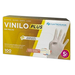 VINYL GLOVES WITHOUT POWDER SMALL SIZE 100 UNITS