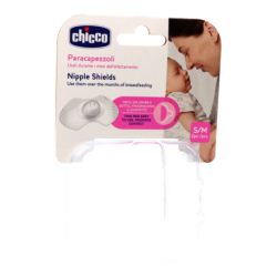 CHICCO SILICONE NIPPLE SHIELDS 2 UNITS SIZE S/M