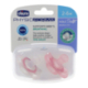 CHICCO PHYSIOFORMA PACIFER 2-6M WHITE AND PINK 2 UNITS