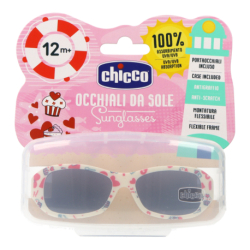CHICCO WHITE HEARTS SUNGLASSES FOR KIDS +12 MONTHS
