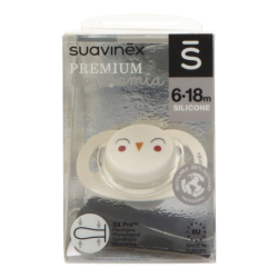 SUAVINEX PREMIUM SILICONE PACIFIER PHYSIOLOGICAL TEAT 6-18 MONTHS