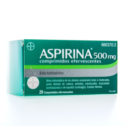 ASPIRINA 500 MG 20 COMP EFERVESCENTES