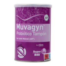 MUVAGYN PROBIOTIC VAGINAL TAMPON SUPER WITH APPLICATOR 9 UNITS