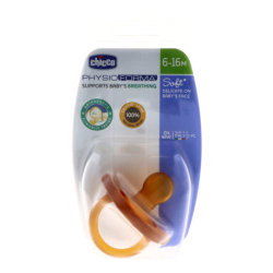 CHICCO RUBBER ORTHODONTIC PACIFIER 6-16M