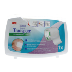 3M TRANSPORE WHITE SURGICAL TAPE 5M X 25MM
