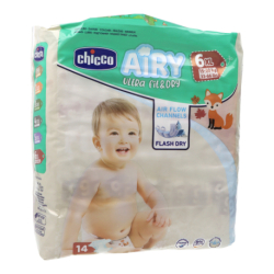CHICCO DIAPERS AIRY ULTRA FIT&DRY SIZE 6 15-30 KG 14 UNITS