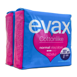 Evax Cottonlike Normal Alas 16 Uds