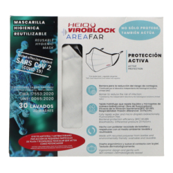 Mascarilla Higienica Reutilizable Viroblock Blanco Talla Mediana 1 Ud