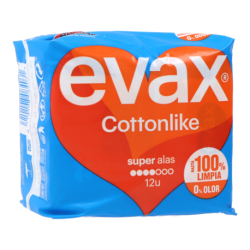 Evax Cottonlike Super Alas 12 Uds