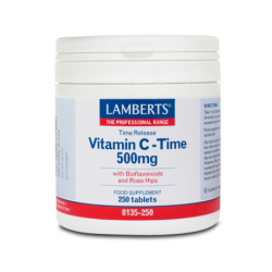 Vitamina C 500mg Bioflavonoides Retard 250 Comps Lamberts