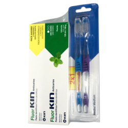 FLUORKIN ANTICARIES 2X125 ML + 2 TOOTHBRUSHES PROMO