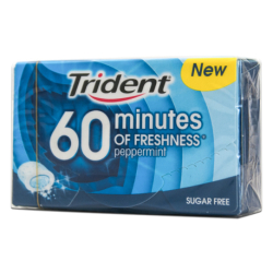 TRIDENT 60 MINUTES PEPPERMINT CHEWING GUMS