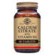 CALCIUM CITRATE WITH VITAMIN D 60 TABLETS SOLGAR