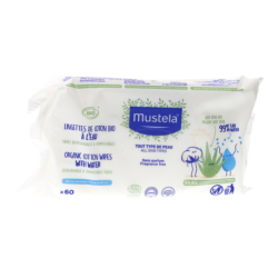MUSTELA WATER-BASED COTTON WIPES 60 UNITS