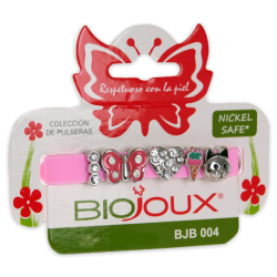 Biojoux Pulsera Charms Rosa Mariposa