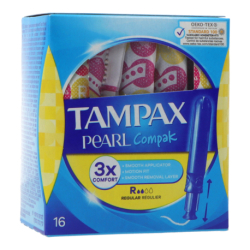 Tampones Tampax Compak Pearl Regular 16u