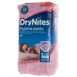 DRYNITES FOR GIRLS 8-15 YEARS 9 UNITS