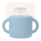 MUSHIE SILICONE SNACK CUP POWDER BLUE 12M+