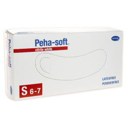PEHA-SOFT NITRILE WHITE GLOVES SMALL SIZE 100 UNITS HARTMANN