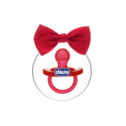 CHICCO SILICONE PACIFIER RED 6-16M PROMO