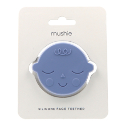 MUSHIE SILICONE TEETHER BLUE FACE 