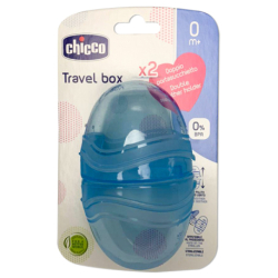 CHICCO DOUBLE PACIFIER CASE BLUE