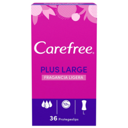 Carefree Plus Large Fragancia Ligera 36 Uds T-l