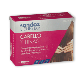 SANDOZ BIENESTAR HAIR AND NAILS 30 CAPSULES