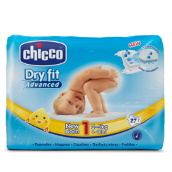 CHICCO DIAPERS DRYFIT SIZE 1 2-5KG 27 UNITS