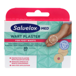 SALVELOX MED PLASTER FOR FOOT WARTS 20 UNITS