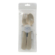 MUSHIE SILICONE BABY FORK AND SPOON SOFT VANILLA