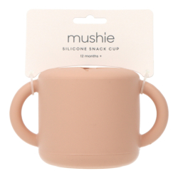 MUSHIE SILICONE SNACK CUP BLUSH 12M+