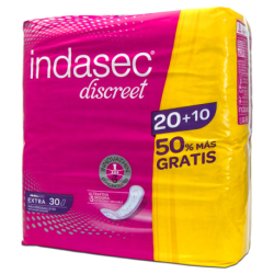 Indasec Discreet Extra 20 + 10 Uds Promo