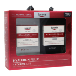 Eucerin Hyaluron-filler Volume Lift Crema Spf15 50 ml + Crema Noche 50 ml Promo