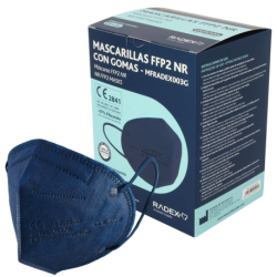 Mascarilla Ffp2 Adulto Azul Marino Radex 25 Unds
