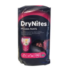 Drynites Pyjama Pants 4-7a 17-30kg 10u Niña